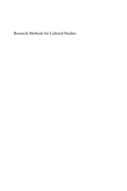 Michael Pickering-Research Methods in Cultural Studies (Research Methods for the Arts and Humanities) (2008)