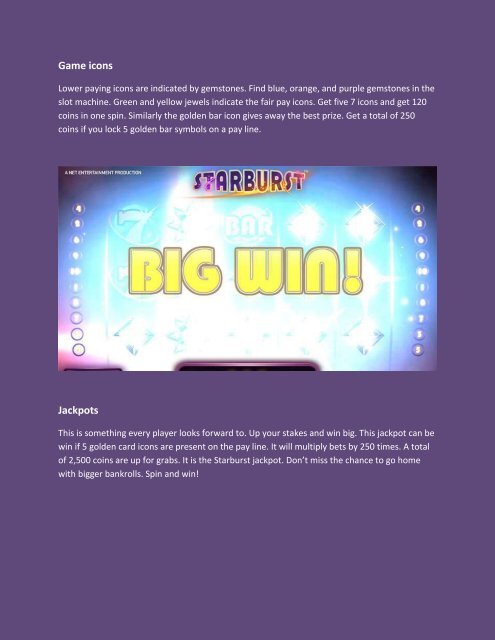 Starburst Slots—Spin the Reels With Fiat Money or Bitcoins