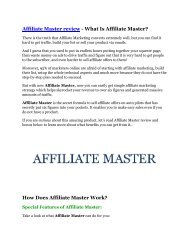 Affiliate Master review and Affiliate Master $11800 Bonus & Discount