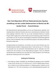 Ausschreibung NewYork Stipendium 2019 für Bildende Künstler