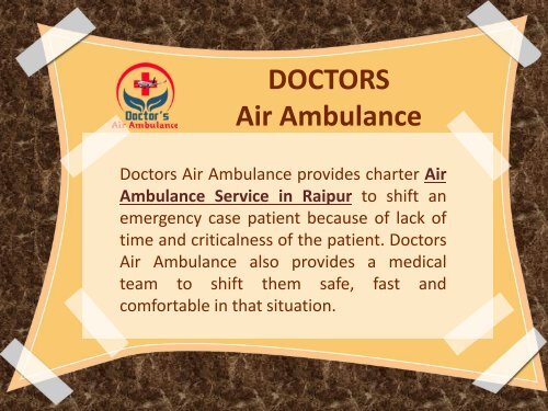 Air Ambulance Service in Jabalpur