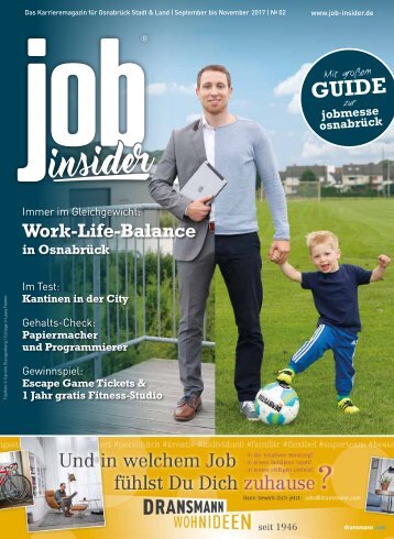 jobinsider No. 2 -- Das Karrieremagazin für Osnabrück Stadt & Land