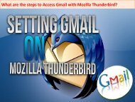 What are the steps to Access Gmail with Mozilla Thunderbird?