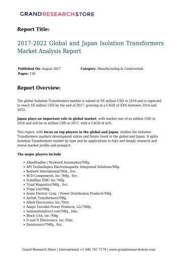 2017-2022-global-and-japan-isolation-transformers-market-analysis-report-145-grandresearchstore