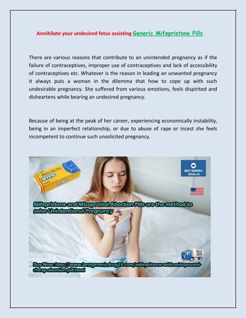 Buy Mifepristone and Misoprostol Pill Kit Online Cheap in USA UK at BestGenericDrug24