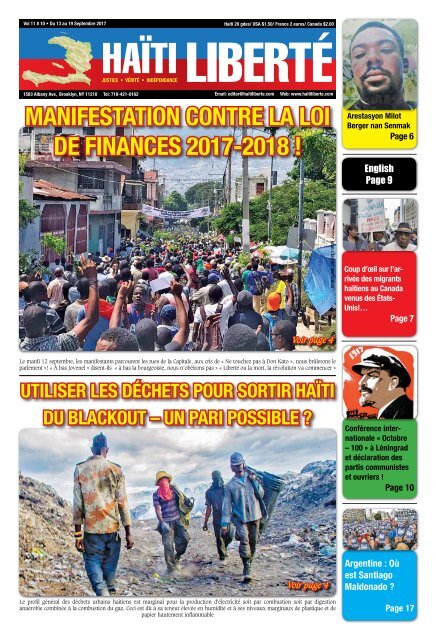 Haiti Liberte 13 Septembre 2017