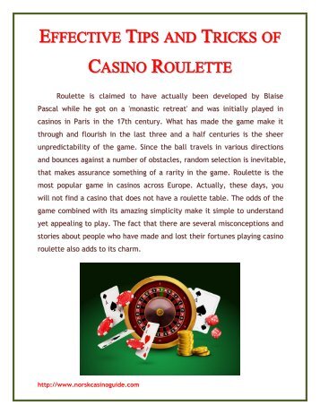 Online roulette tips and tricks