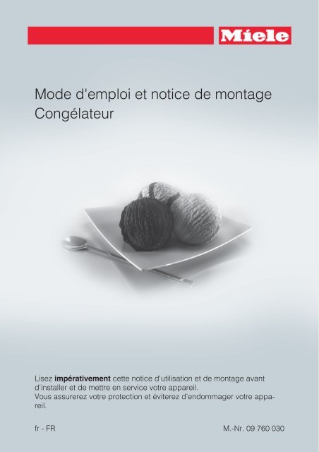 Miele KFN 16947 D edt/cs - Mode d'emploi et instructions de montage