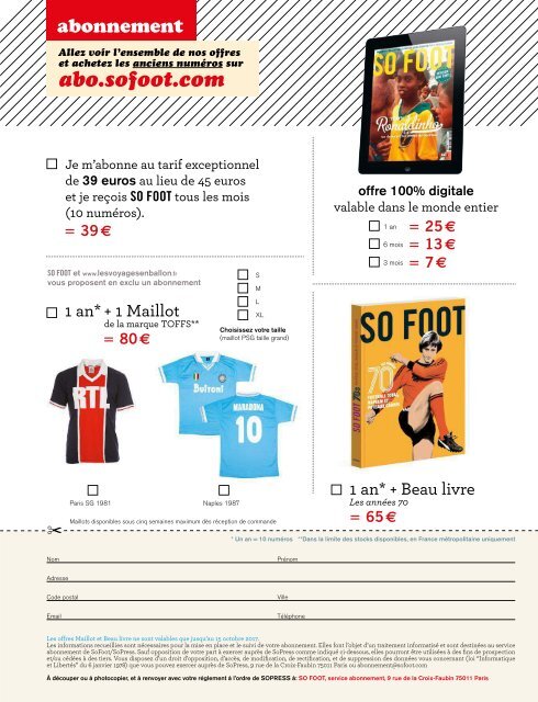 So Foot Septembre 17