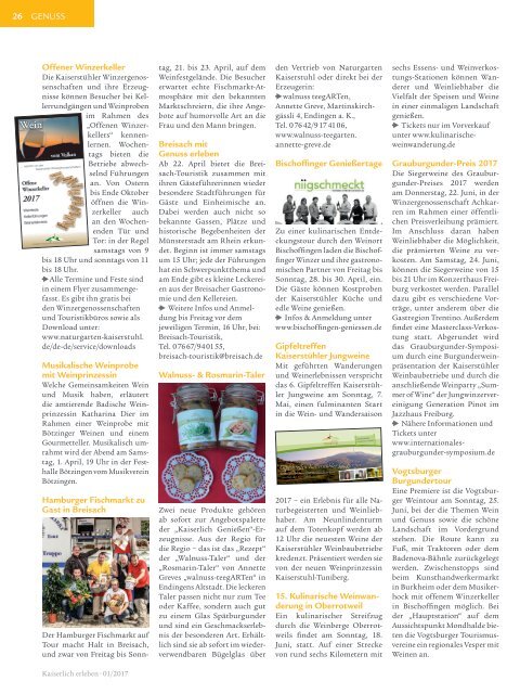 Kaiserlich Erleben, Ausgabe 1/2017