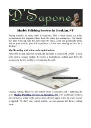 Marble Polishing Services In Brooklyn, NY