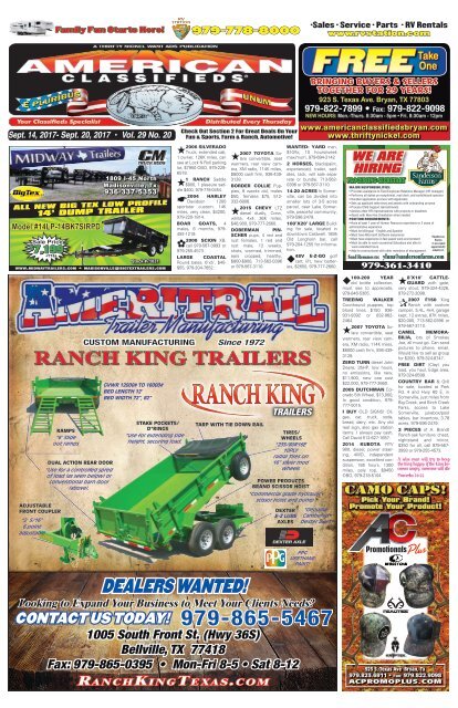 American Classifieds Sept. 14th Edition Bryan/College Station
