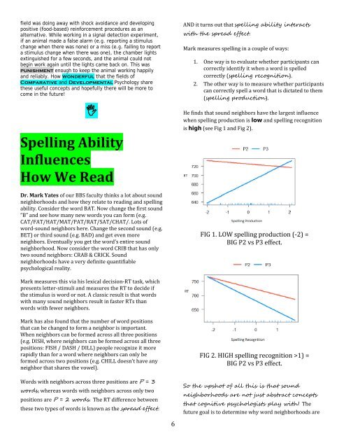 Psychology Department Newsletter USA Winter 2016