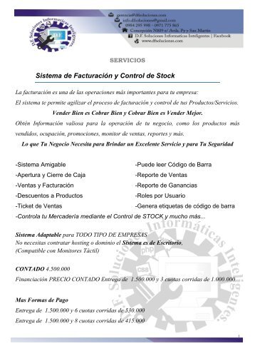 SERVICIOS D.F. SOLUCIONES INFORMATICAS INTELIGENTES