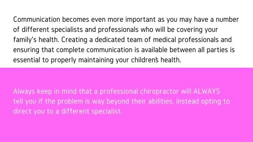 Your Kids and Family Chiropractic Care