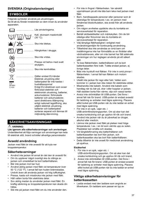 Makita GIACCA VENTILATA 18V POLYESTERE - DFJ201Z - Manuale Istruzioni