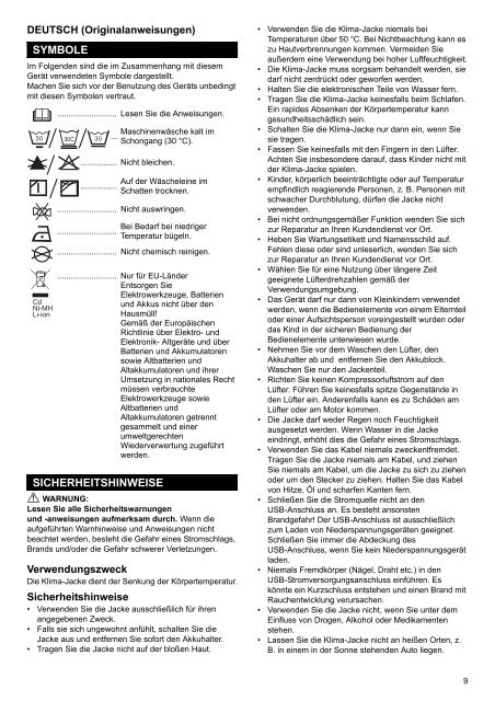 Makita GIACCA VENTILATA 18V POLYESTERE - DFJ201Z - Manuale Istruzioni