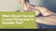 When Should You Call a Local Chiropractor in Shoulder Pain?