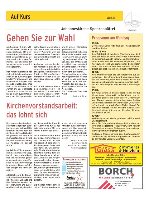 Auf Kurs_Ausgabe Februar 2012 - Kirchenjournal »Auf Kurs