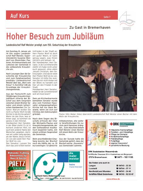 Auf Kurs_Ausgabe Februar 2012 - Kirchenjournal »Auf Kurs