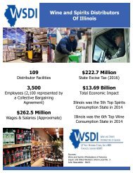 Wine and Spirit Distributors Impact in Illinois