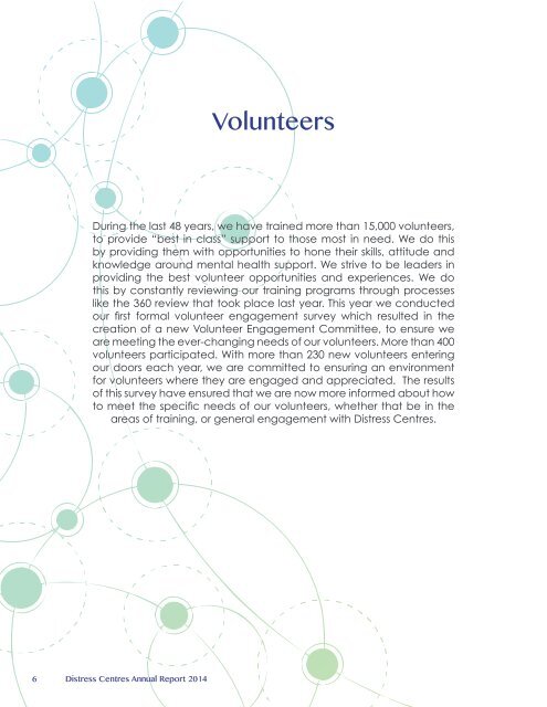 Distress Centres Annual Report - 2014