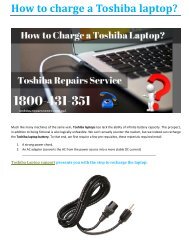 How to charge a Toshiba laptop?