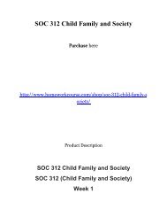 SOC 312 Child Family and Society