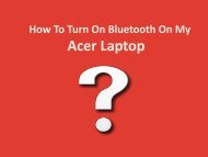 How to Turn on Bluetooth on My Acer Laptop