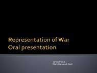 Representation of War - Oral presentation James and Mark