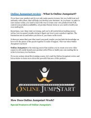 Online Jumpstart review-(MEGA) $23,500 bonus of Online Jumpstart