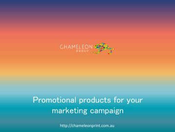 Promotional products for your marketing campaign