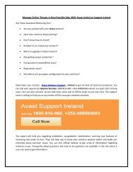 Manage Online Threats in Best Possible Way With Avast Antivirus Support Ireland