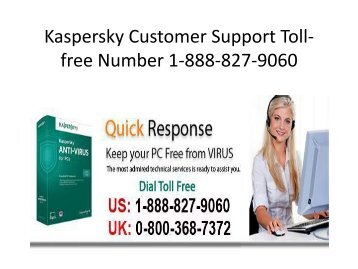 Kaspersky Customer Support Toll-free Number 1-888-827-9060