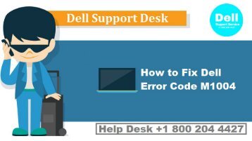 How To Fix Dell Laptop Error Code m1004? 1855-341-4016 Help