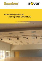 Akustiskie griestu un sienu pane¬i ECOPHON - Saint-Gobain Isover