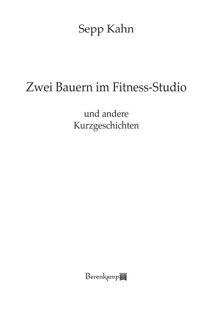 KAHN, Zwei Bauern im Fitness-Studio_Leseprobe