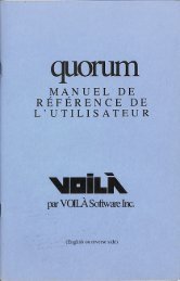 Voilà - Quorum - Documentation - ALEXTel - Français