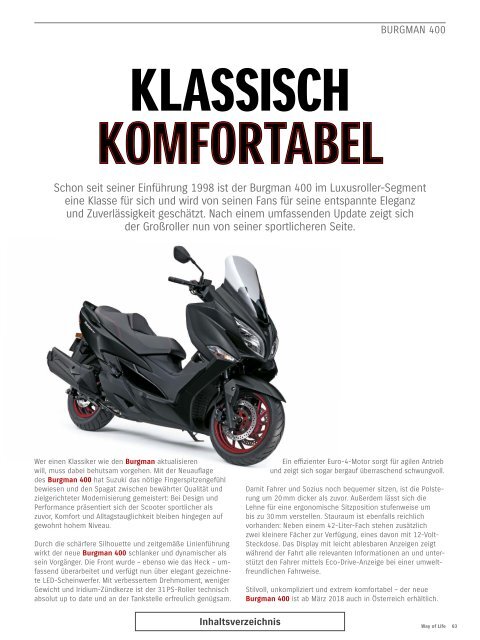 Suzuki Way of Life Magazin - Herbst 2017