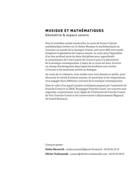 Musique et Mathémathiques 2017