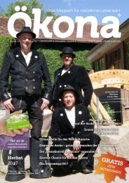 Ökona - das Magazin für natürliche Lebensart: Ausgabe Herbst 2017