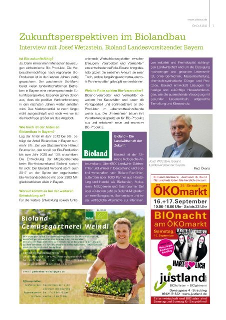 Ökona - das Magazin für natürliche Lebensart: Ausgabe Herbst 2017
