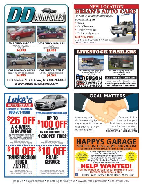 Buyers Express - La Crosse Edition - September 2017