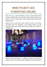 How to buy led furniture online
