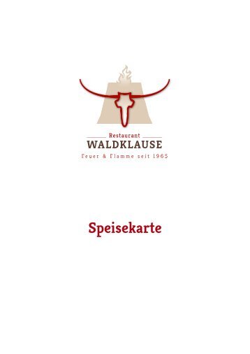 Waldklause Speisekarte 05/2017