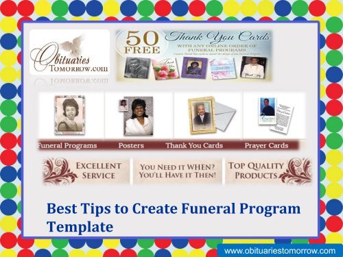 Best Tips to Create Funeral Program Template