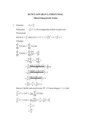 Kunci Jawaban Latihan Soal Integral Tentu