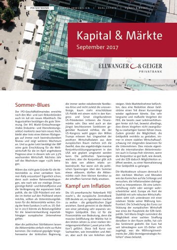 Kapital & Märkte: Ausgabe September 2017