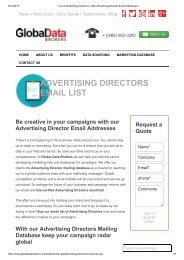 Advertising Directors Email List Globaldatabrokers