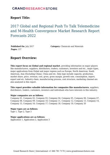 2017-global-and-regional-push-to-talk-telemedicine-and-m-health-convergence-market-research-report-forecasts-2022-grandresearchstore